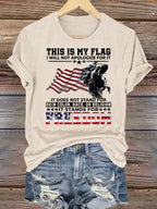 Women's  THIS IS MY FLAG Print T-Shirt