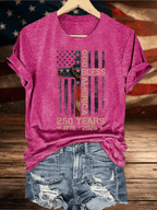 Women's GOD BLESS AMERICA Printed T-Shirt