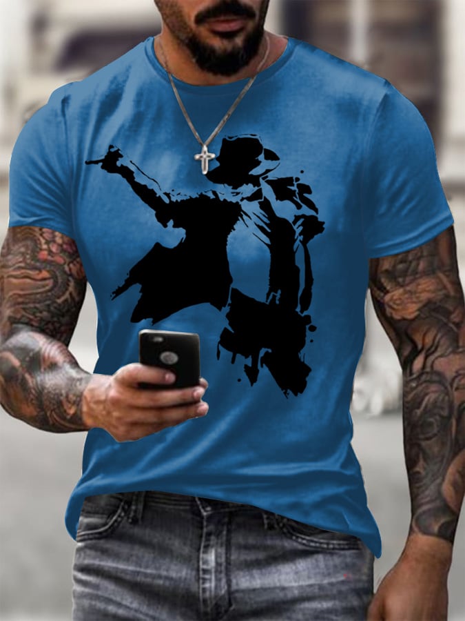 Men's Print Casual Printed T-shirt