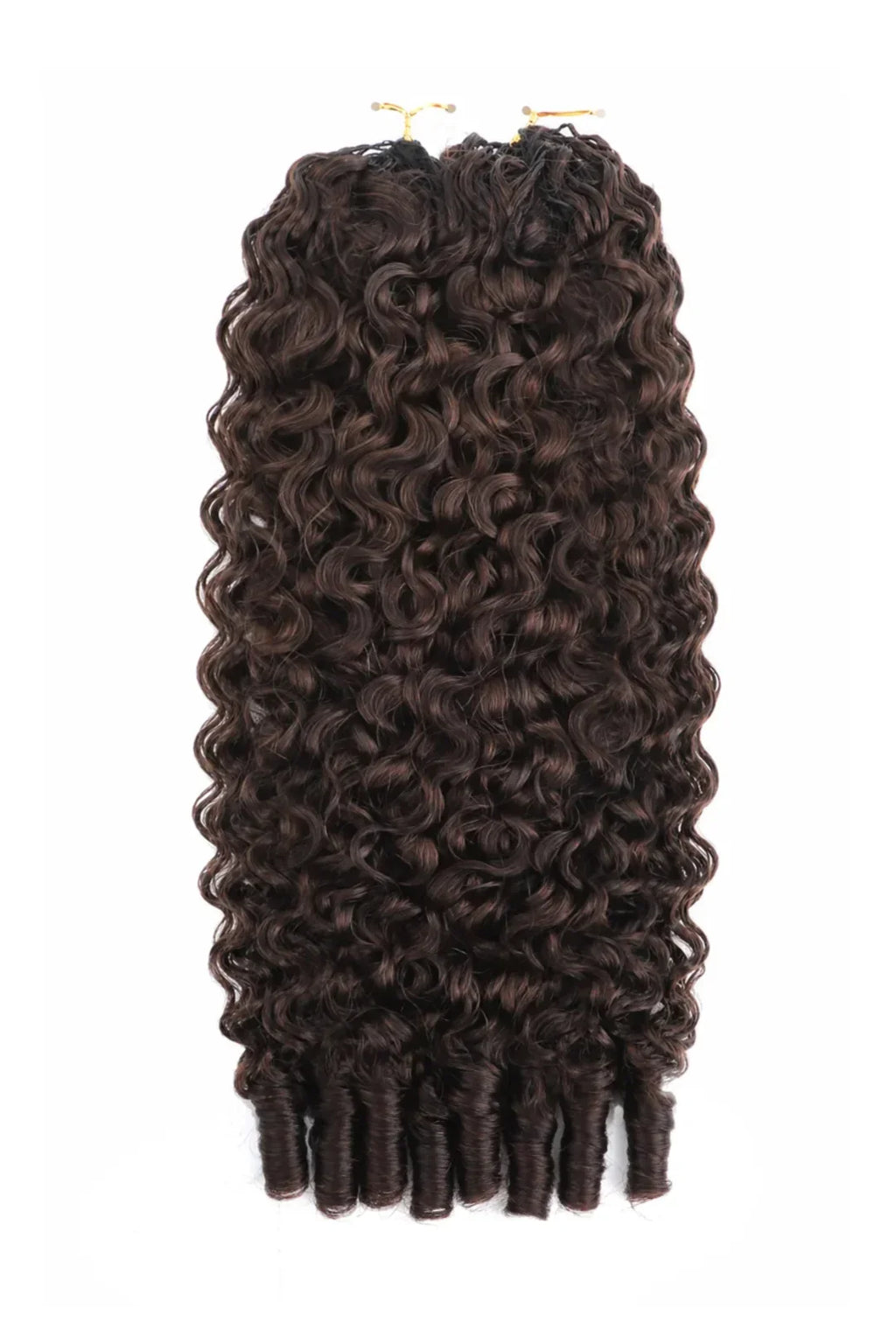 Dark Brown #4 Burmese Curly with Spiral Curls Crochet Miracle Knots Hair