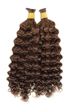 Double Drawn Dark Brown #4a Color Water Wave Bulk Human Hair BU42
