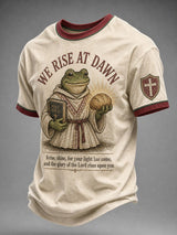 Men's "We Rise At Dawn" Vintage Frog Casual Top