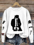 Women's Superstar Art Print Casual Sweatshirt