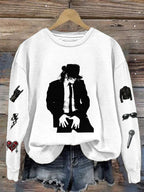 Women's Superstar Art Print Casual Sweatshirt