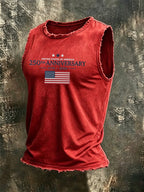 Men'S Casual U.S. 250th Anniversary Casual Printed Vest