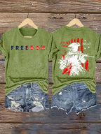 Women's  250th Anniversary Distressed American Flag 2-sided Shirt