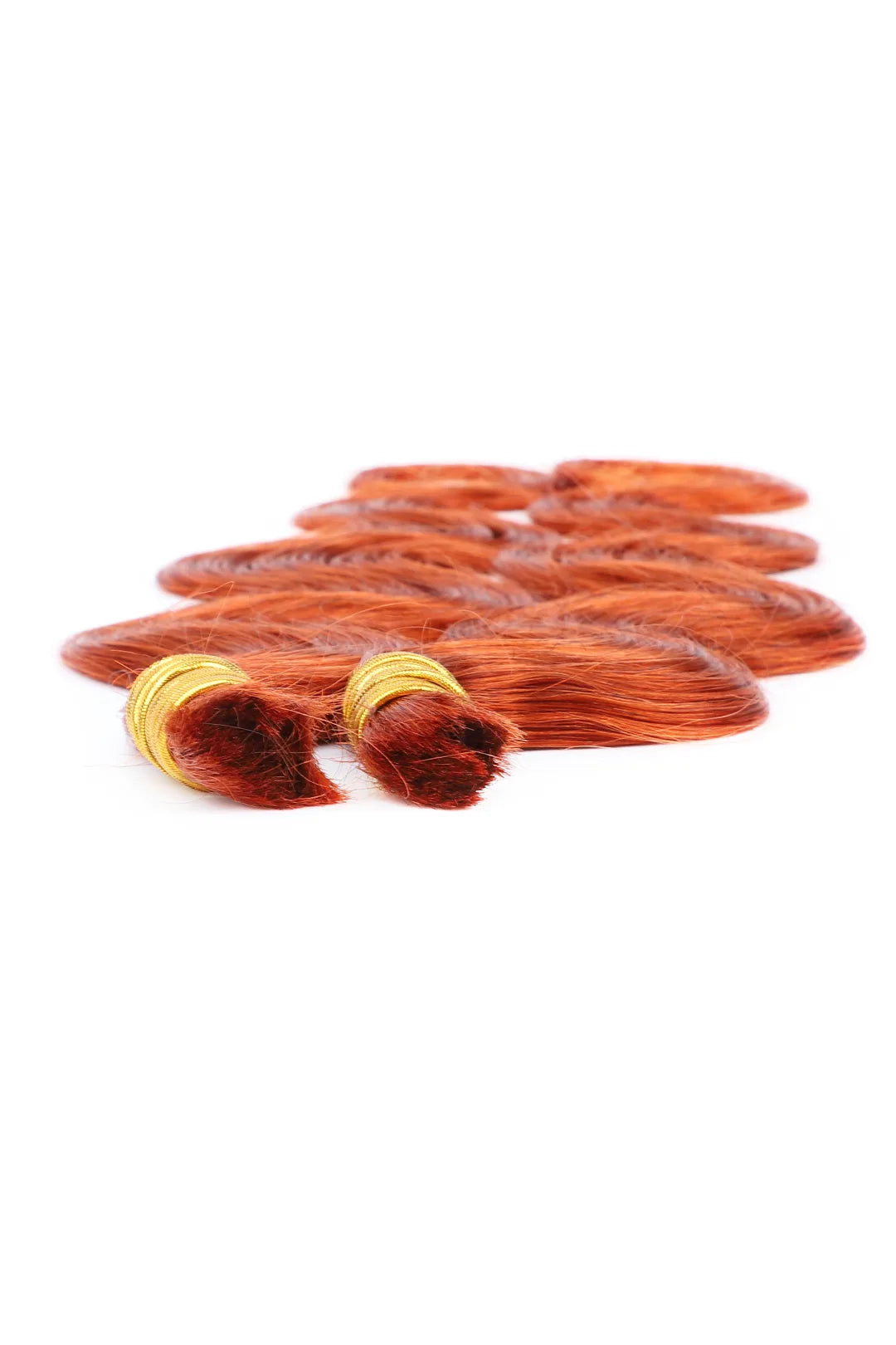 350# Ginger Body Wave Bulk Human Hair For Braiding BU24
