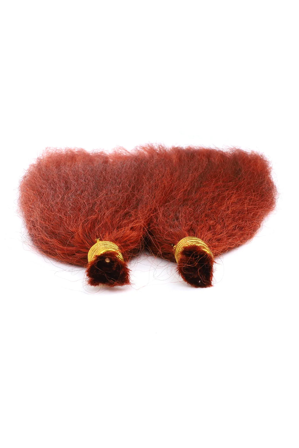 350# Ginger Kinky Straight Bulk Human Hair For Braiding BU17