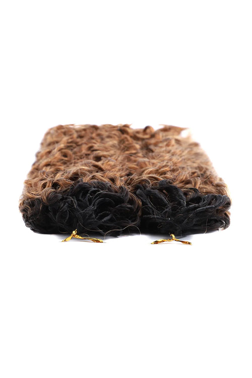 Auburn Brown Ombre Water Deep Wave Feather Crochet Hair - T1B/30
