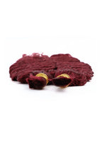 Bulk Human Hair For Braiding Burgundy Red Deep Wave BU19