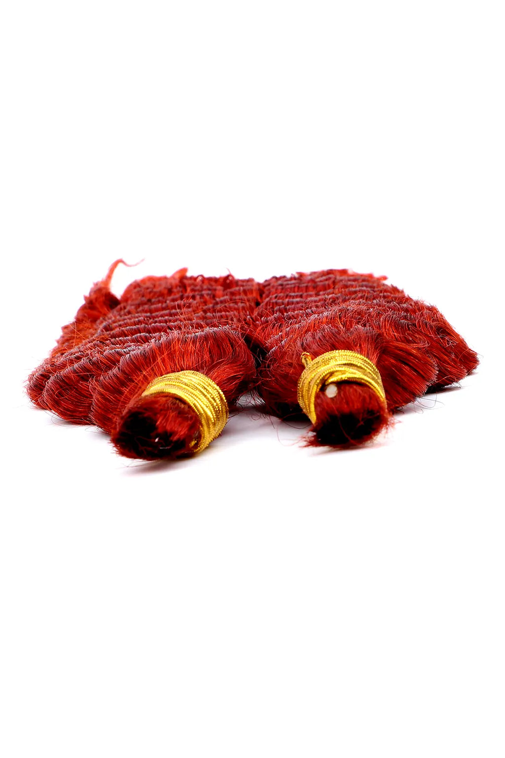 Copper Red Deep Wave Bulk Human Hair For Braiding BU23