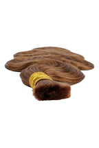 Double Drawn Auburn Brown Body Wave Bulk Hair BU60