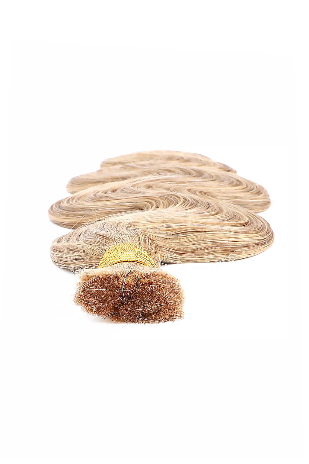 Double Drawn Body Wave Medium Blonde Bulk Hair BU58