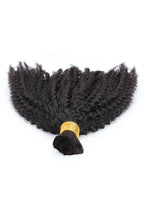 Kinky Curly Bulk Human Hair for Braiding Natural Black BU11