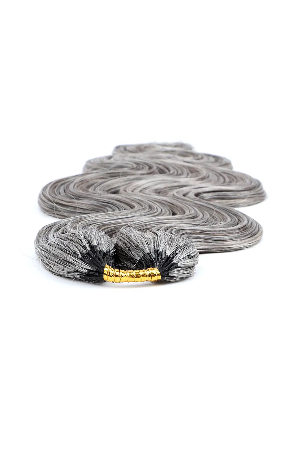 Double Drawn Salt and Pepper Body Wave Crochet Hair 85% Gray