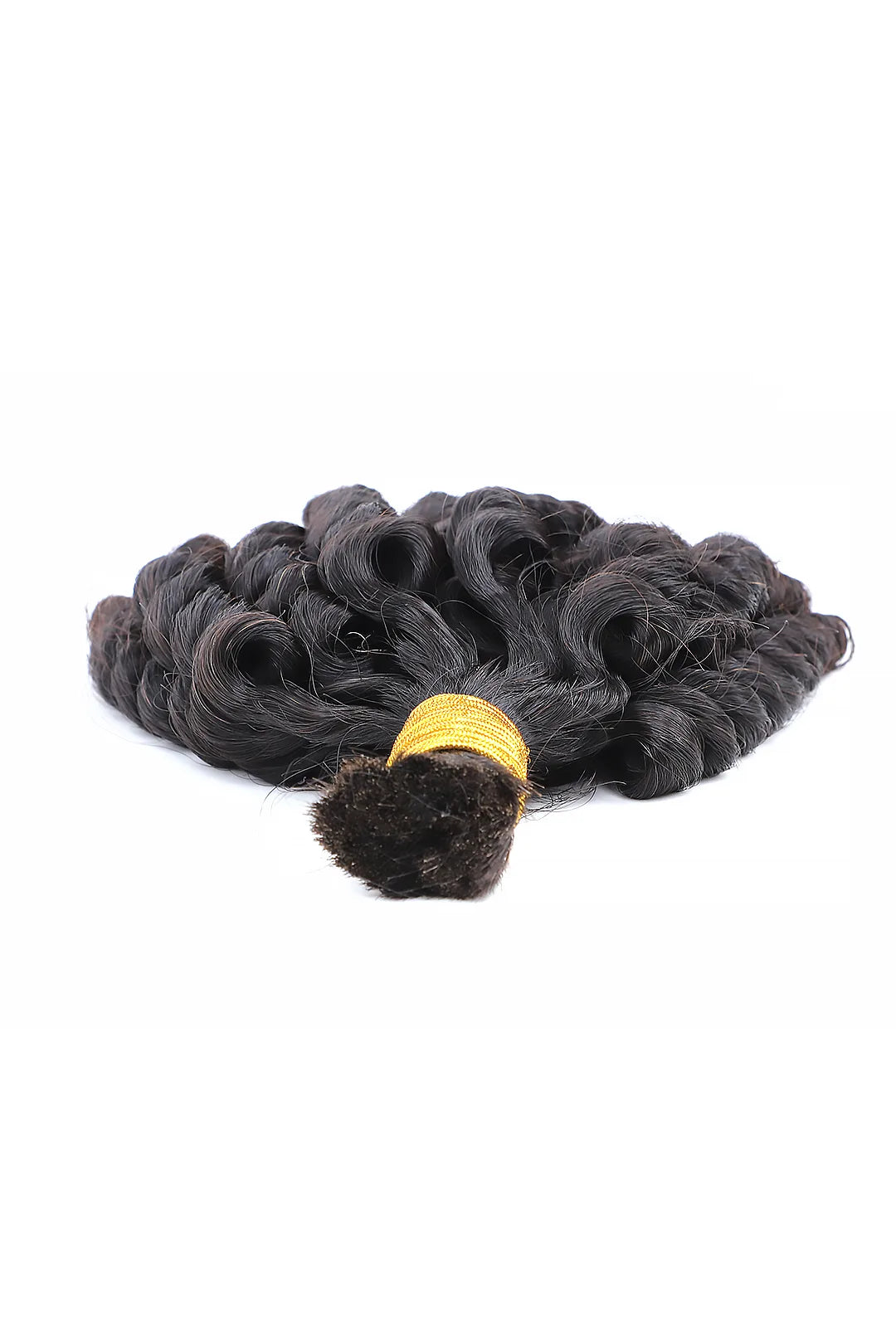 Twist Curly Bulk Human Hair for Braiding  Natural Black BU26