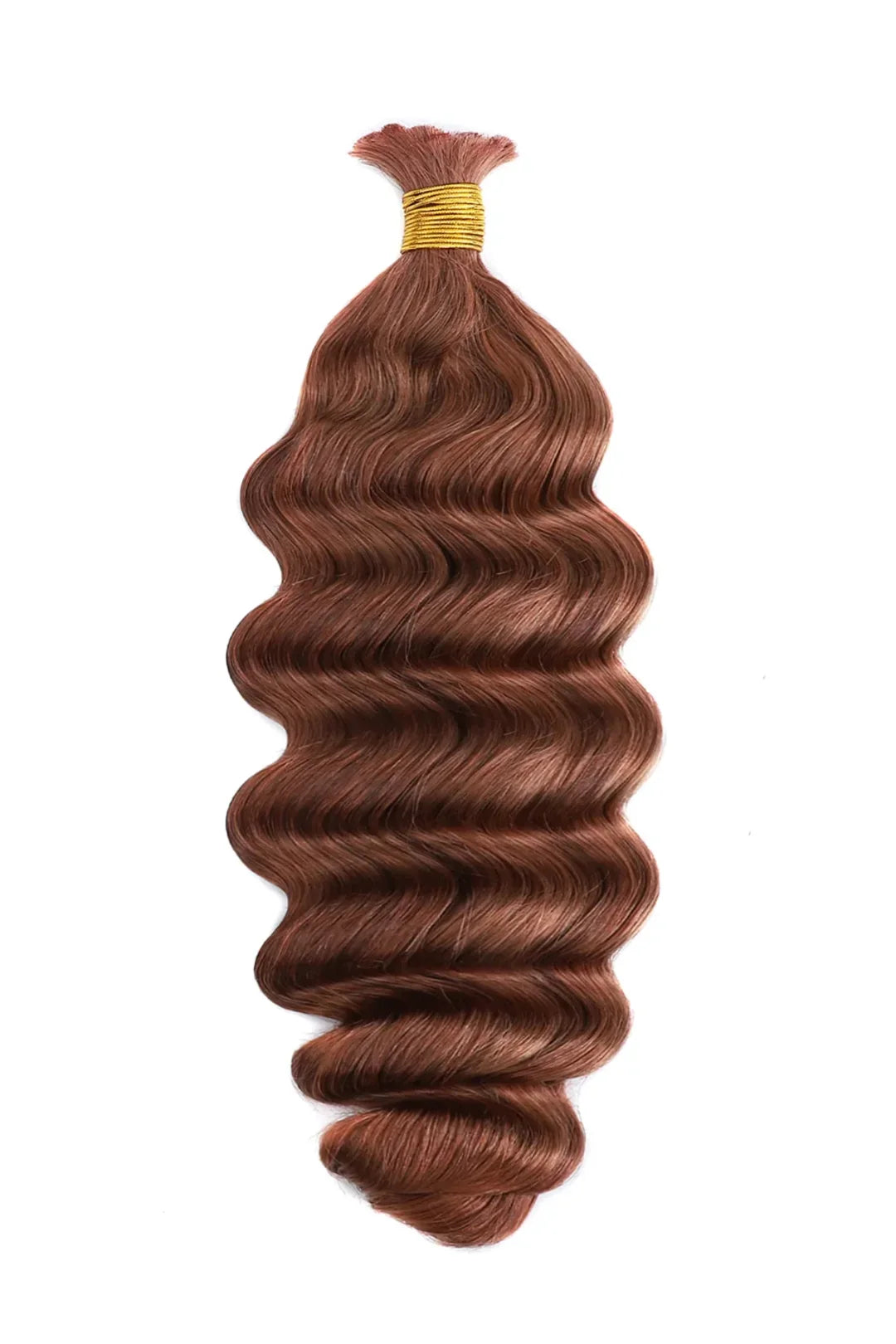 Double Drawn #30 Medium Auburn Brown Bulk Hair Loose Wave BU66