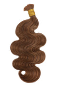 Double Drawn Auburn Brown Body Wave Bulk Hair BU60