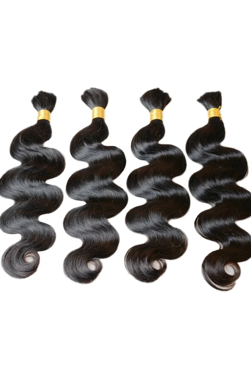 Body Wave Bulk Human Hair For Braiding Natural Black BU08