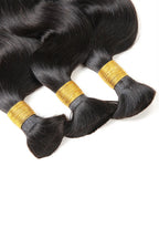 Body Wave Bulk Human Hair For Braiding Natural Black BU08