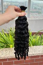 Double Drawn Burmese Curly with Spiral Curls Ends Bulk Hair