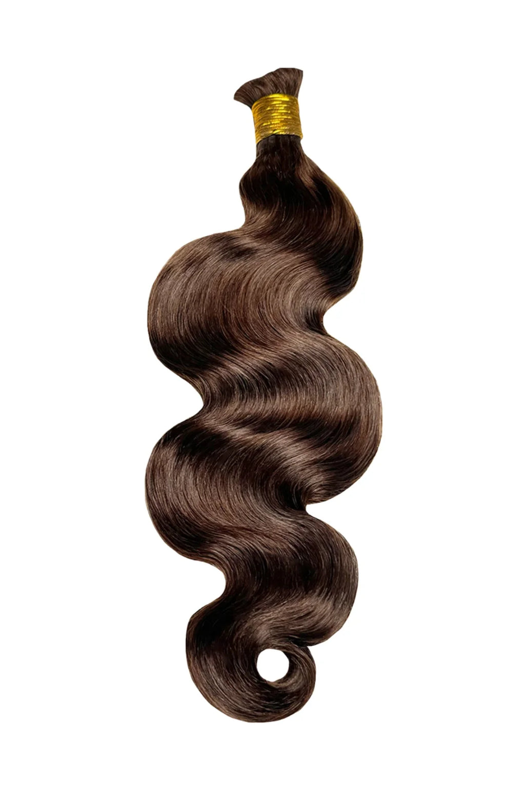 Double Drawn Dark Brown Body Wave Bulk Hair For Braiding BU59