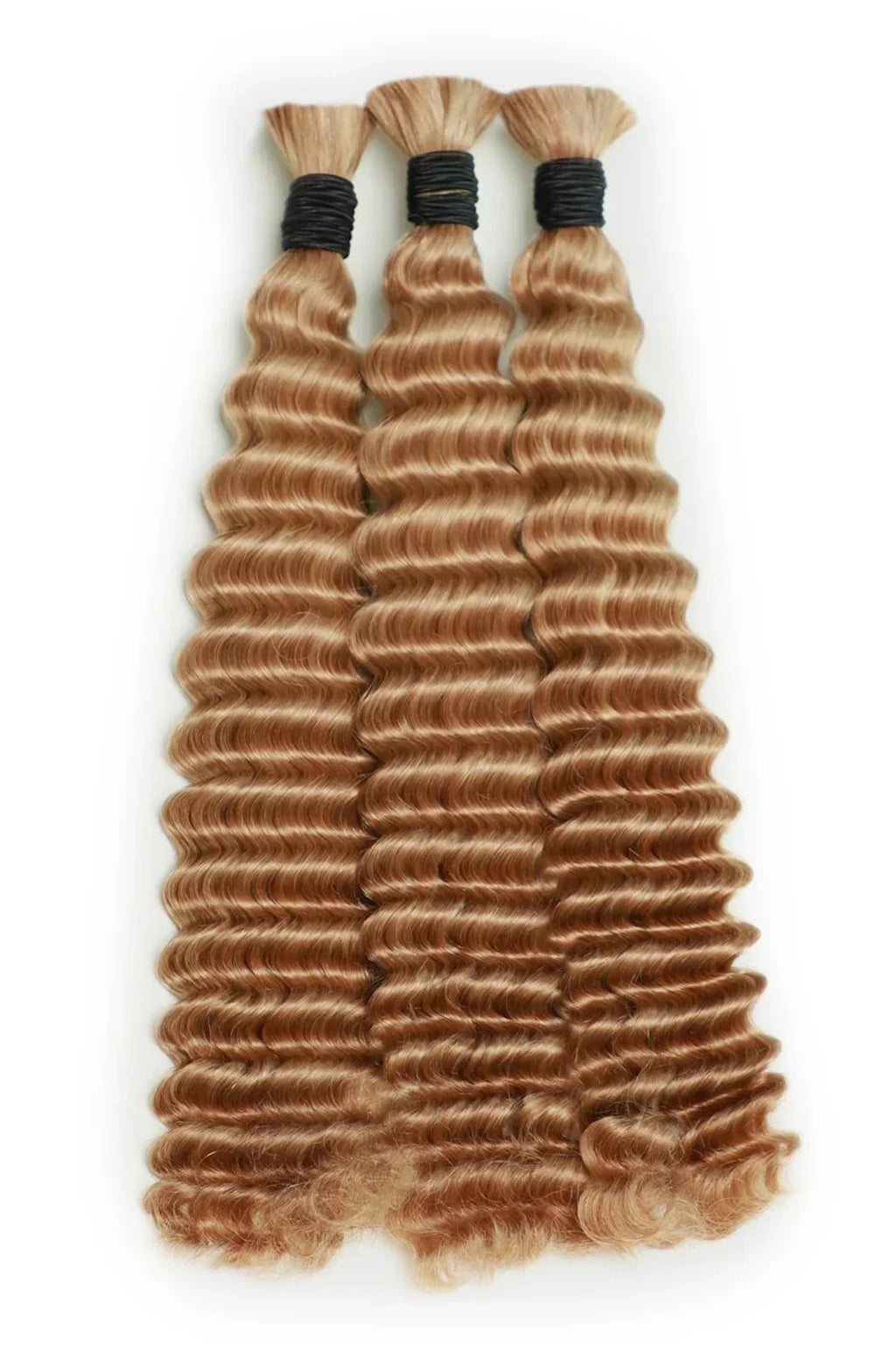 #27 Medium Blonde Bulk Hair For Braiding Deep Wave BU06