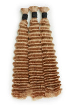 #27 Medium Blonde Bulk Hair For Braiding Deep Wave BU06