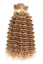 Double Drawn Deep Wave Medium Blonde Bulk Hair For Braiding BU47