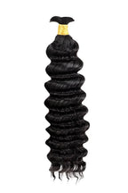 Double Drawn Jet Black Deep Wave Bulk Human Hair BU57