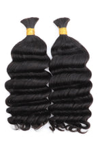 Double Drawn Loose Deep Wave Bulk Human Hair For Braiding