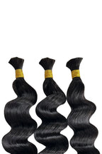 Loose Wave Bulk Hair For Braiding Natural Black BU02