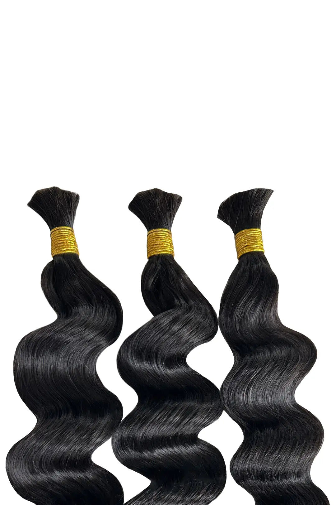 Loose Wave Bulk Hair For Braiding Natural Black BU02
