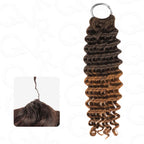 QVR Premium Chinese Hair Water Wave Virgin Human Crochet Hair Ombre #T2/30 Machine Made Feather Crochet Hairstyles