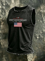 Men'S Casual U.S. 250th Anniversary Casual Printed Vest