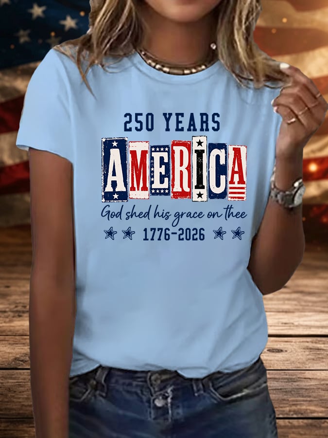 Women's 250 YEARS AMERICA Printed T-Shirt