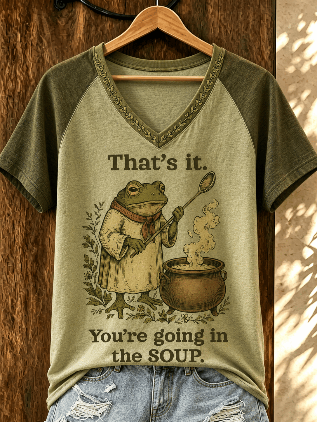 Women's "Faith" V-neck top