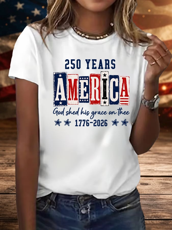 Women's 250 YEARS AMERICA Printed T-Shirt