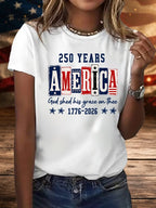 Women's 250 YEARS AMERICA Printed T-Shirt