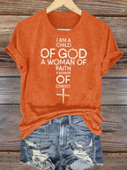 Women's  Child Of God T-Shirt: Woman Of Faith, Christian  T-Shirt