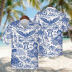 America 250 Hawaiian Shirt, Patriotic USA 1776 2026 Vintage 4th July Button Up