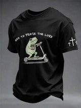 Men's Off To Praise The Lord Print Casual T-shirt