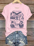 Women's  Retro USA 250th Anniversary Print T-Shirt