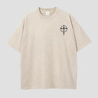 Seek First The Kingdom Of God Printed Oversize Washed T-Shirt