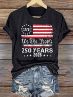Women's  250 YEARS Print Round-Neck T-Shirt