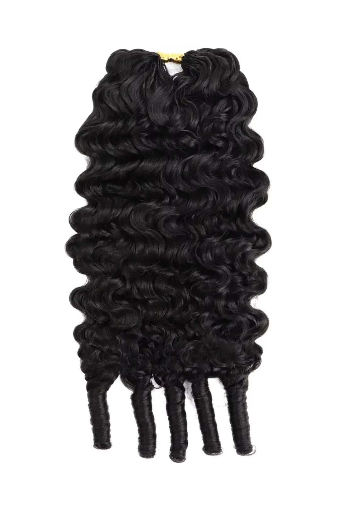 Double Drawn Feather Crochet Hair Burmese Water Curly Human Hair