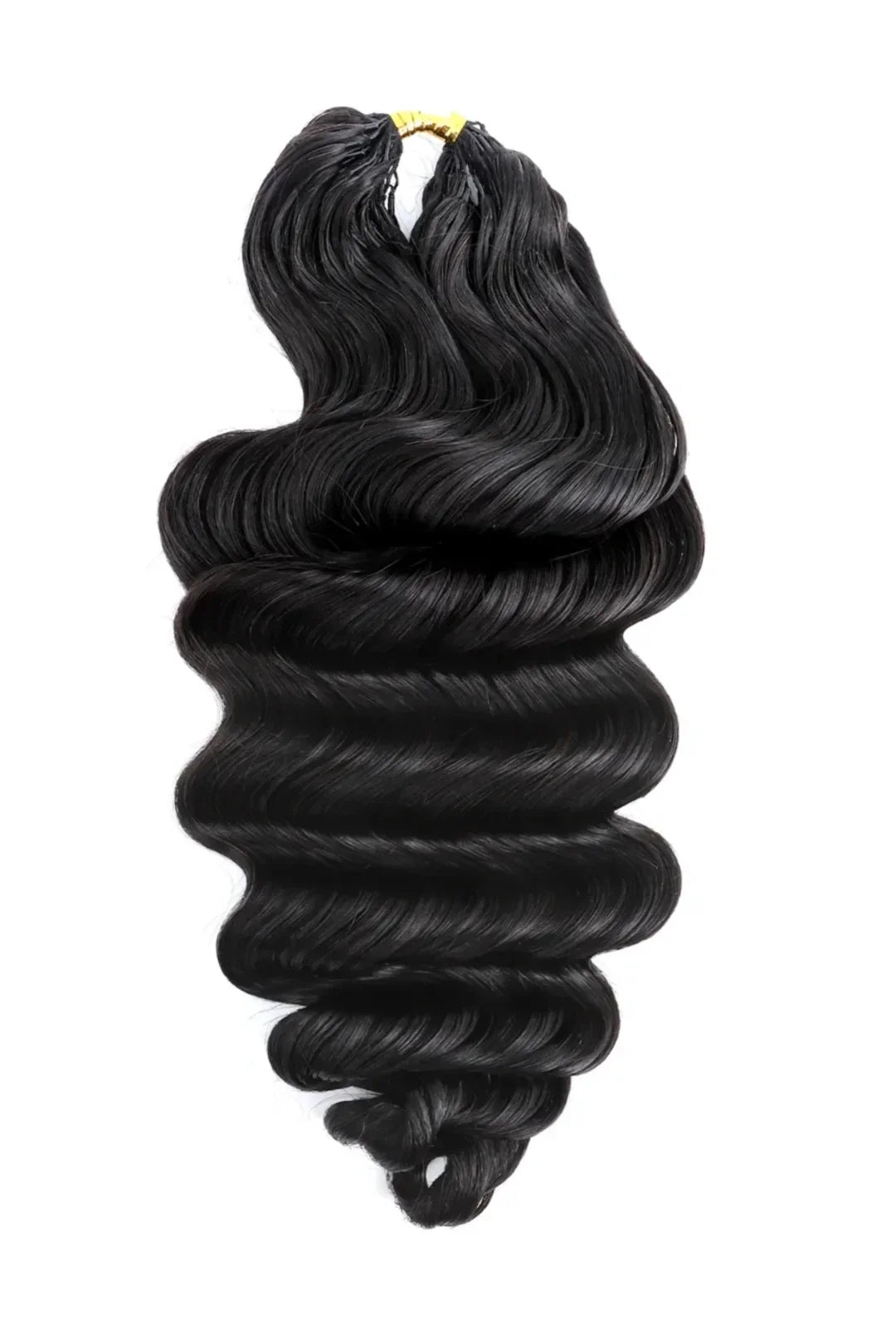 Double Drawn Feather Crochet Hair Extension Loose Wave Human Hair