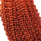 QVR Curly Wave Ginger Orange Bulk Human Hair Knotless Boho Braids No Weft Extensions