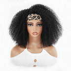 QVR Glueless Kinky Curly Half Wig 250% Density Human Hair Wig Wear Go Flip Over Wig