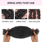 IG Exclusive|3 Packs Natural Black Spring Twist Hair for Type 4A/3C Hair